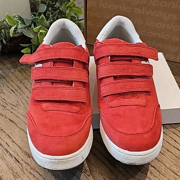 Dr Scholls size 7 red and white sneakers Velcro - Picture 2 of 11